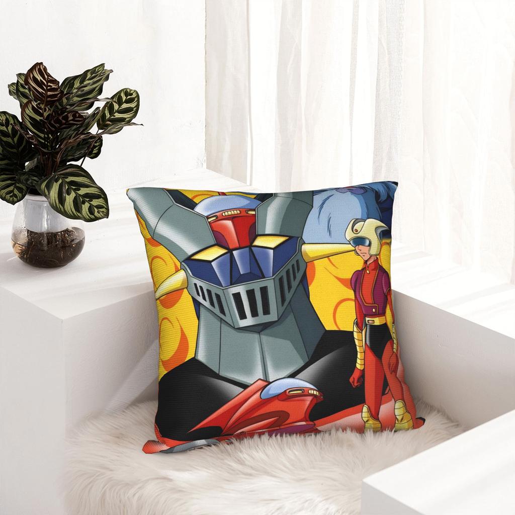 Ufo Robot Grendizer Наволочка с принтом Полиэстер Чехол для подушки Декор Чехол для декоративной подушки Спальня Квадратный 40*40 см