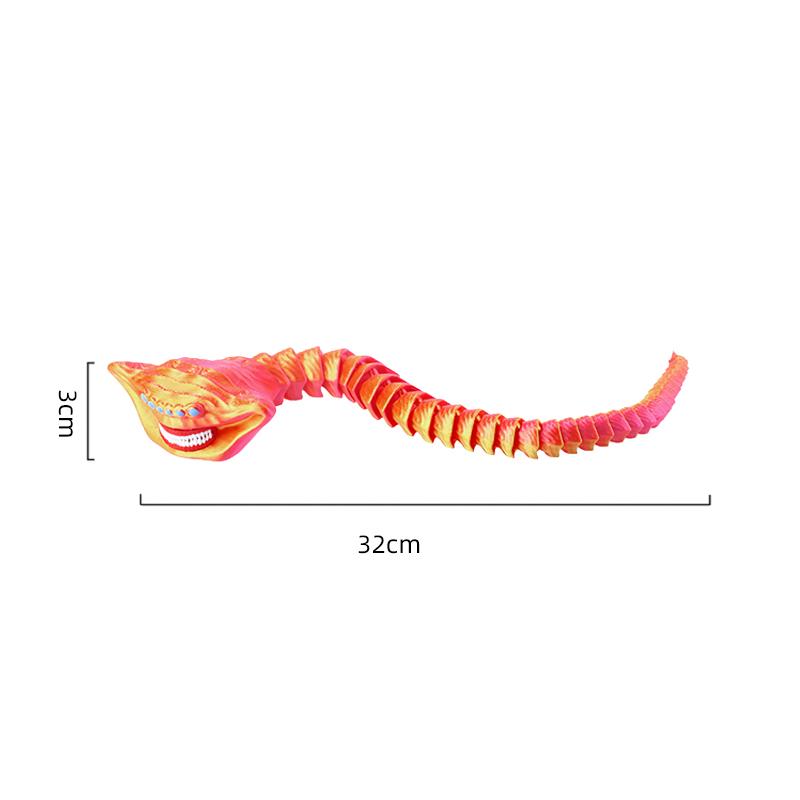 3D-печатные четыре морских чудовища Фиджет-игрушки Сочлененные Гибкие Морские Существа Снятие Стресса Настольный Декор Новинка Подарки Для Детей