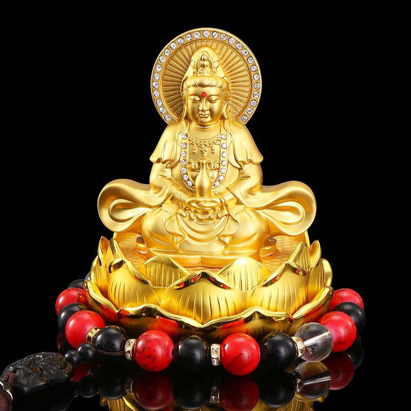 Украшение для автомобиля в виде парфюма из сплава «Лотос Гуаньинь» — аксессуар для интерьера в виде тысячи рук Гуаньинь