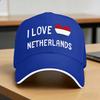 I Love Netherlands Casual Baseball Cap  Outdoor Sport Trucker Hat Summer Adjustable UnisexTeens Design Baseball Caps