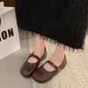 Fairy Style Mary Jane Shoes Single Shoes Female 2025 Spring New Korean Version Soft-soled Shallow Mouth Flat-soled Doudou Shoes Grandma Shoes