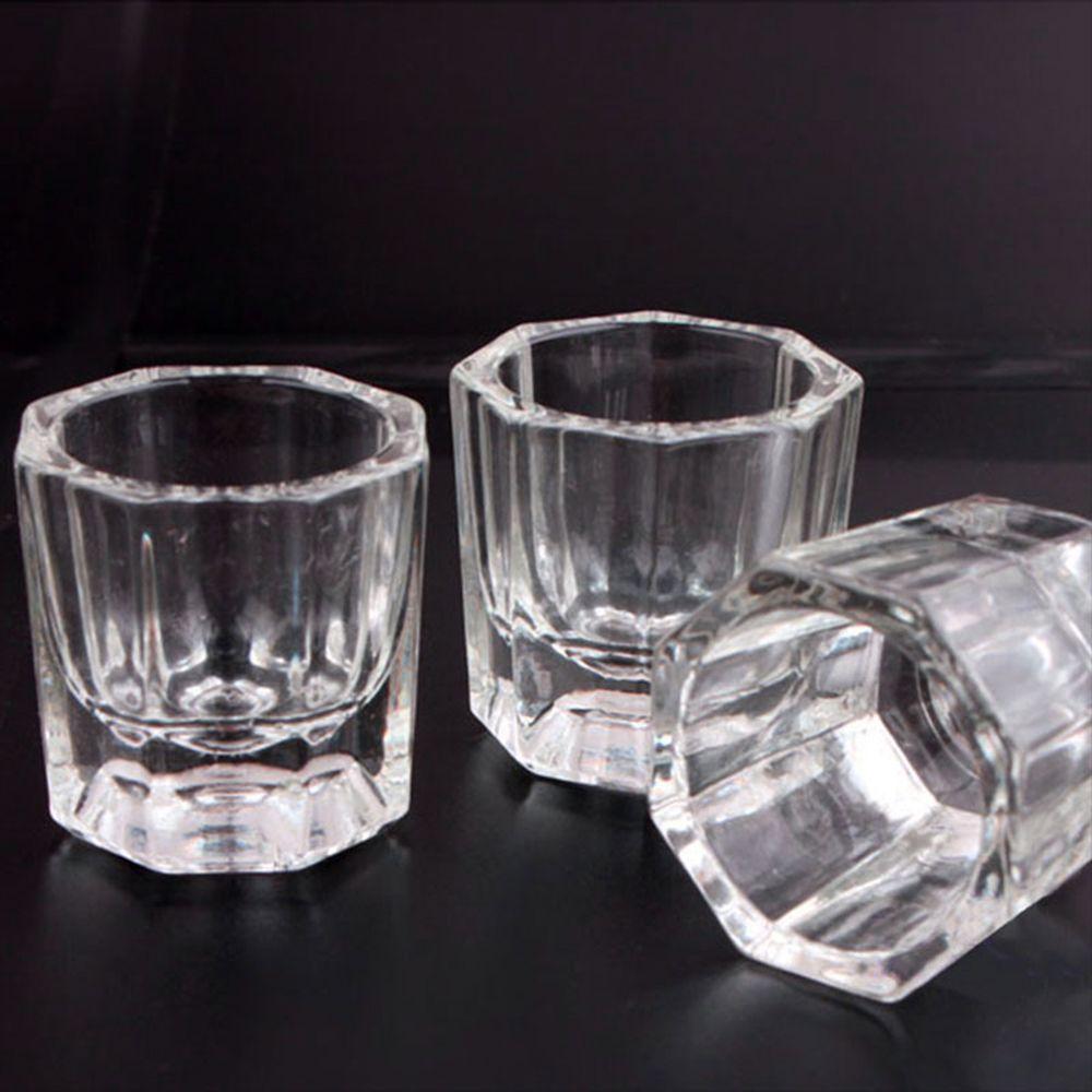 UV Liquid Nail Art Tool Mixing Powder Glassware Manicure Tools Octagon Cup Glass Cup Crystal cup