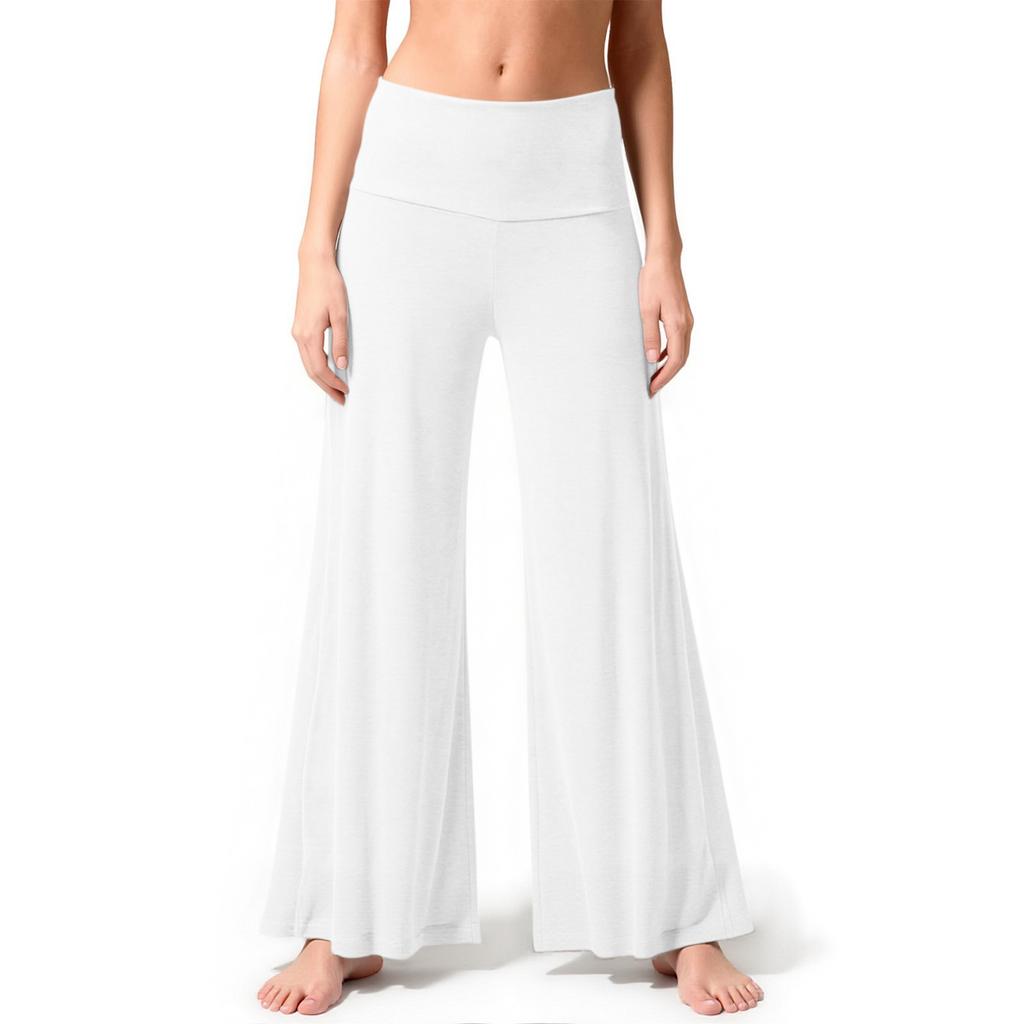 Women’s Wide Leg Yoga Pants High Waist Stretchy Flare Lounge Pants Soft Comfy Relaxed Fit for Daily Wear and Exercise