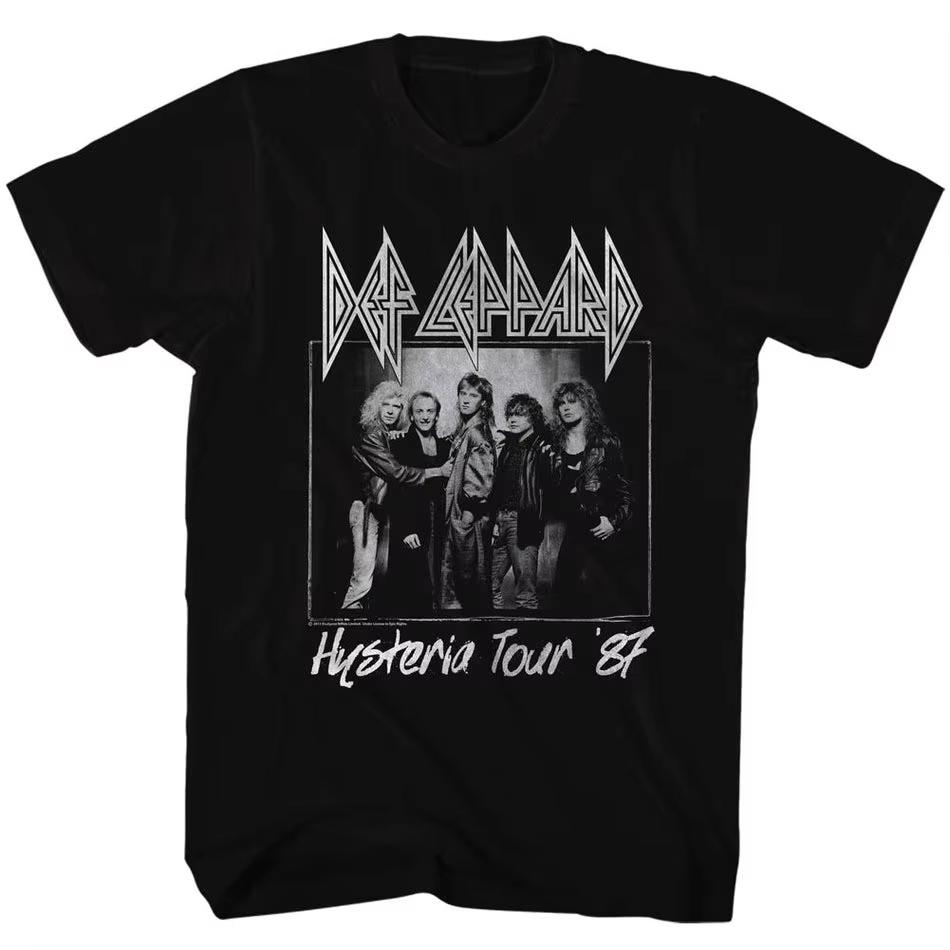 2026 Хард-рок группа Def Leppard Классический Постер Графический Принт Футболки Мужские Женские Модные Аксессуары Футболки Повседневные Свободные Топы