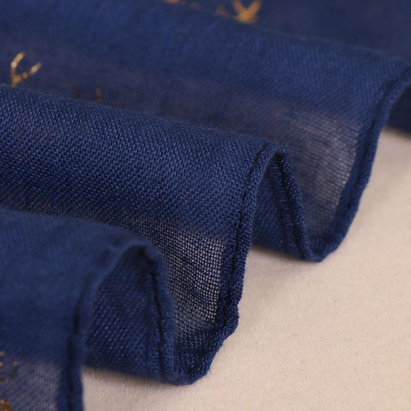 New Deer Autumn and Winter New Product Shawl Cotton Linen Linen Monochrome Bronzing Women's Scarf Long Scarf Versatile