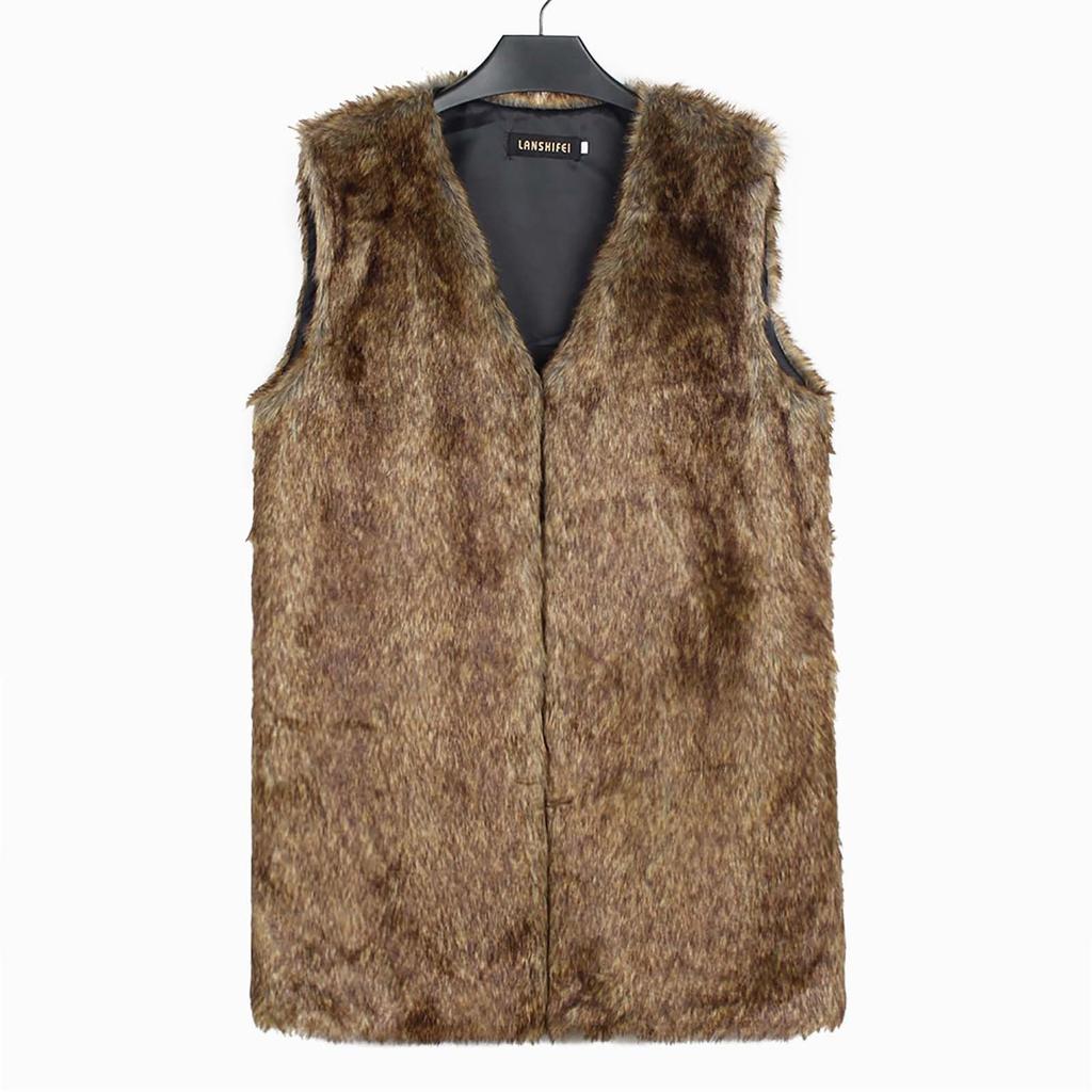 Women's V-neck Faux  Vest Top Faux Vest Coat