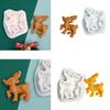 Reindeer Shape Silicone Mold Christmas Themed Fondant Molds Versatile Baking Moulds for Cakes/Chocolates/Cookie/Candy