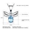 Umcho Sky Blue Topaz Pendants Necklaces Jewelry Lovely Honey Bee Design Pendant With Chain Fine Jewelry