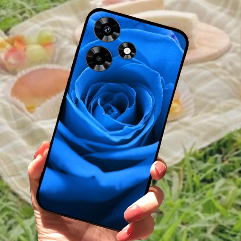 Чехол-бампер для Infinix Hot 30, для Infinix X6831, силиконовый, мягкий, с рисунком мрамора, черный, Full Protective