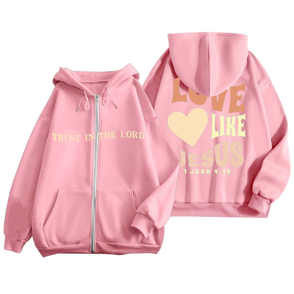 Женская модная повседневная куртка с длинными рукавами и принтом на молнии с капюшоном