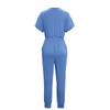 Women's Casual Short Sleeve V-Neck Intersection Jumpsuit