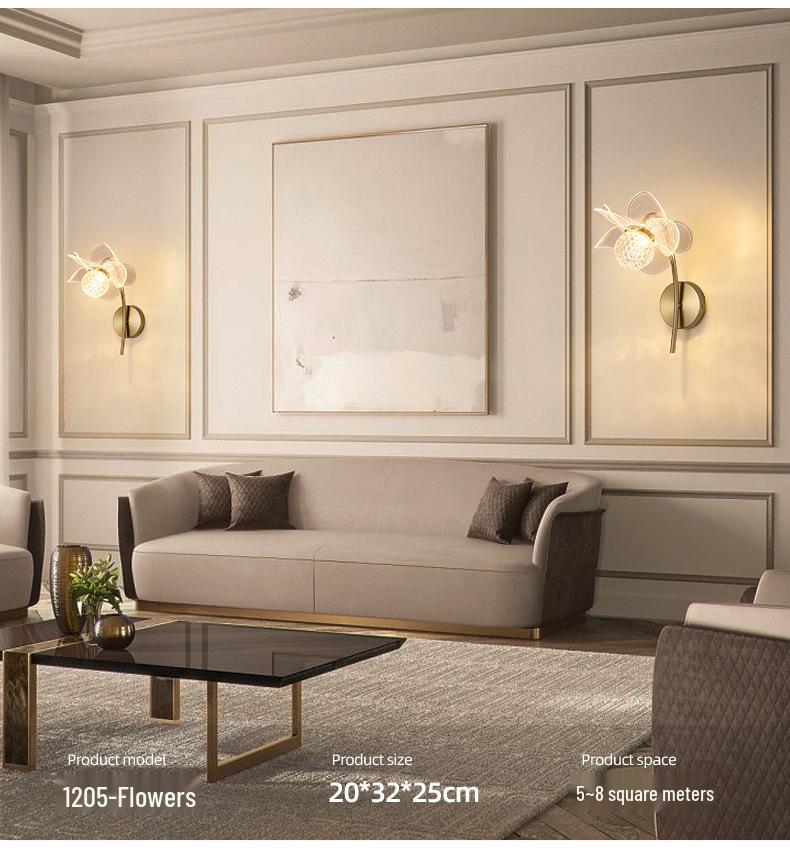 Кристальный Роскошный Настенный Светильник: Беспроводной прикроватный светильник для гостиной и коридора