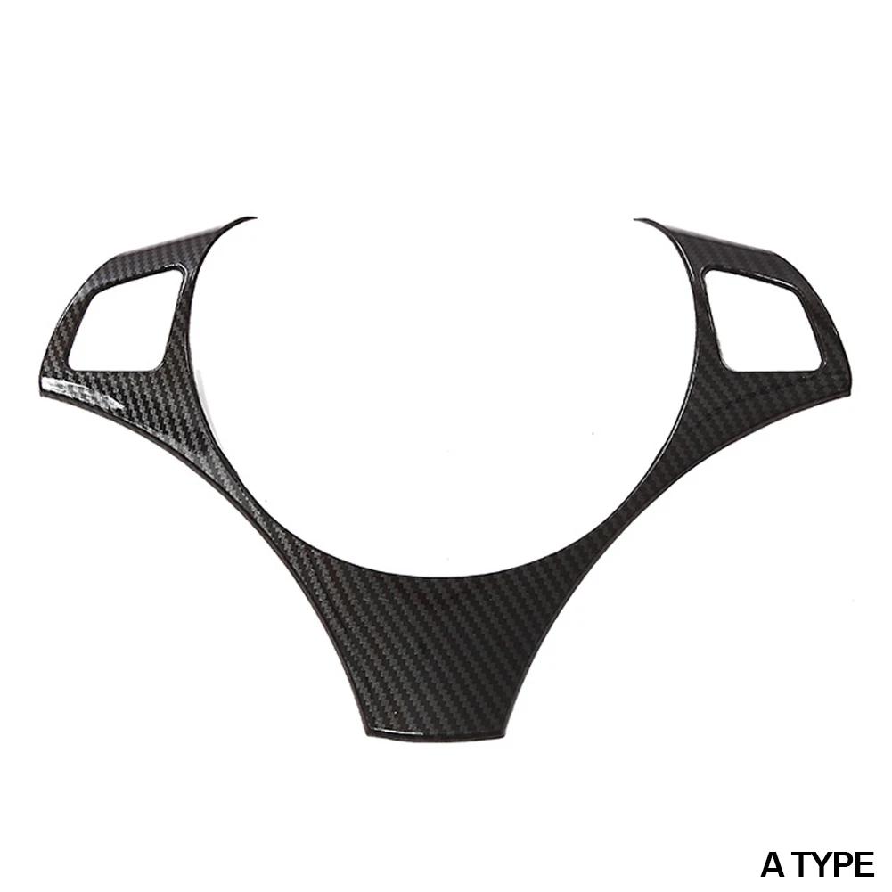 Углеродное волокно, панель рулевого колеса автомобиля, декоративная крышка, накладка, литая наклейка для BMW 1 3 серии E87 E90 E92 E93 2005-2012