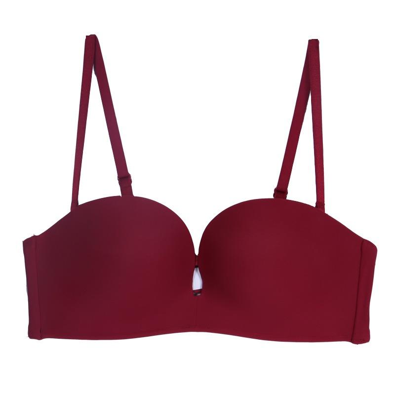 Половина чашки бесшовного женского бюстгальтера для маленькой груди не пустая, чашечный бюстгальтер без бретелей, носите бюстгальтер, чтобы предотвратить обвисание летом