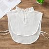 Stand Fake Collar Blouse Cotton Detachable Shirt Collar False Collar Woman Lapel Blouse Top Tie for Women Decor