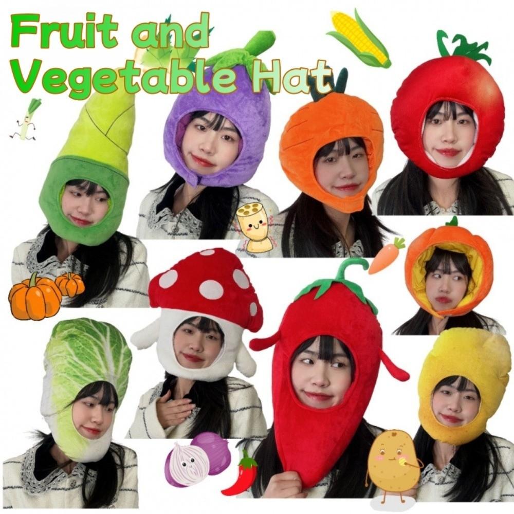 Thick Fruit and Vegetable Hat Creative Pullover Cap Potato Nutrition Month Hat Kids Adults