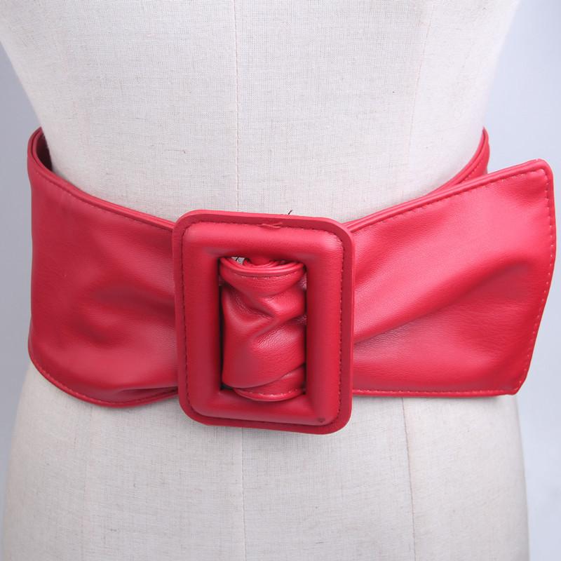 Женский мягкий пояс-стример, пояс для тренча, многоцветный, декоративный пояс для юбки, мягкая кожа, женский простой широкий пояс