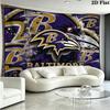 Baltimore Ravens Wall Tapestry Aesthetic Wall Hanging Printed Fabric Blanket Decorative Tapestries for Bedroom Living Room Home Decor