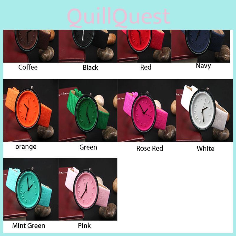 Elegant Fashion Number Dial Simple Round Wrist Watch Bracelet For Women
