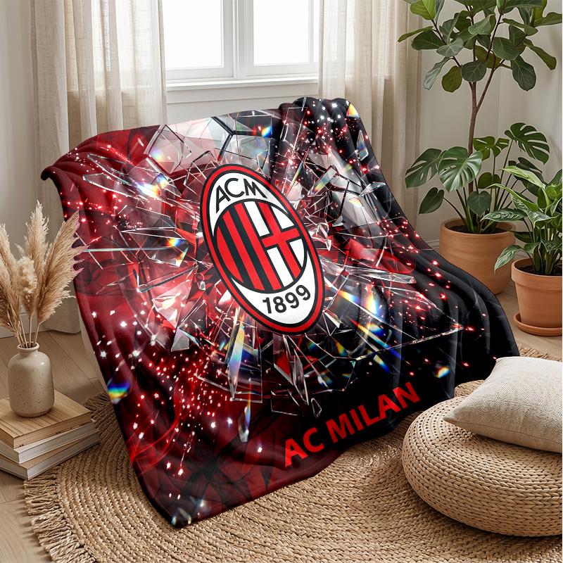 AC Milan Theme blanket Soft Flannel Blanket Plush Throw Blanket Cozy Sofa Bed Blanket for Home Decor