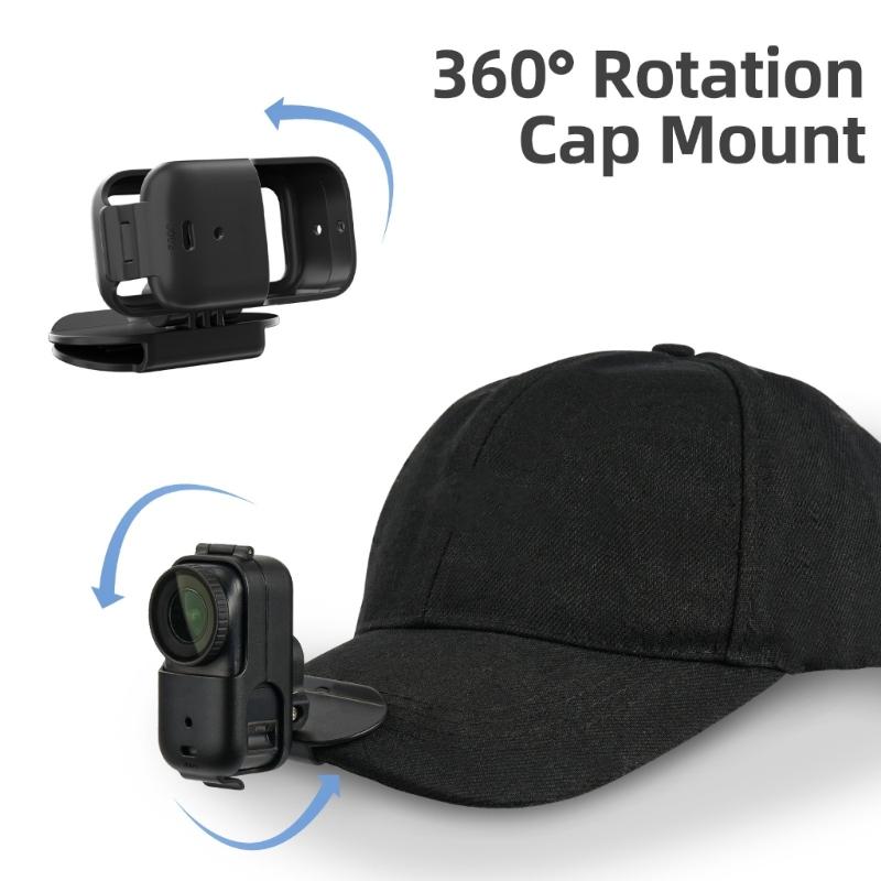 360°Rotatable Adjustable Hat Clip Mount For OsmoNano Action Camera Holder HandsFree Recording During Outdoor Sports