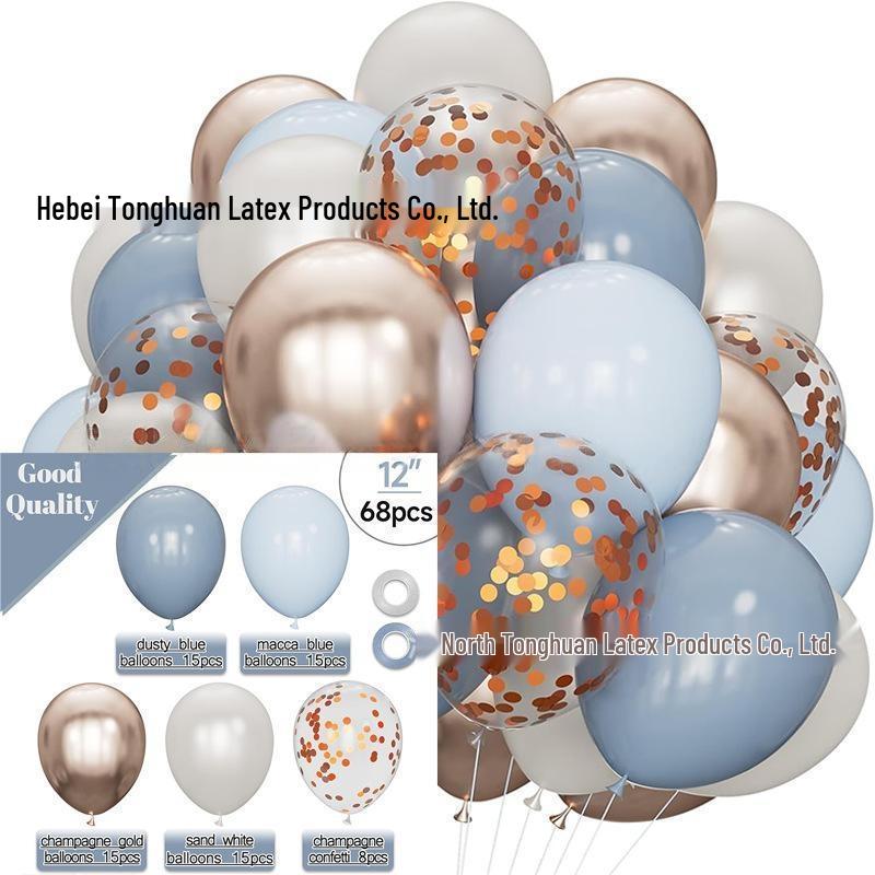 New Year Matte Glitter Metallic Latex Balloon Set for Decorative Photo Atmosphere