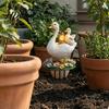 Cute Goose Family Figure Decorative Acrylic Duck Ground Stake for Outdoor Garden Decor Weather Resistant