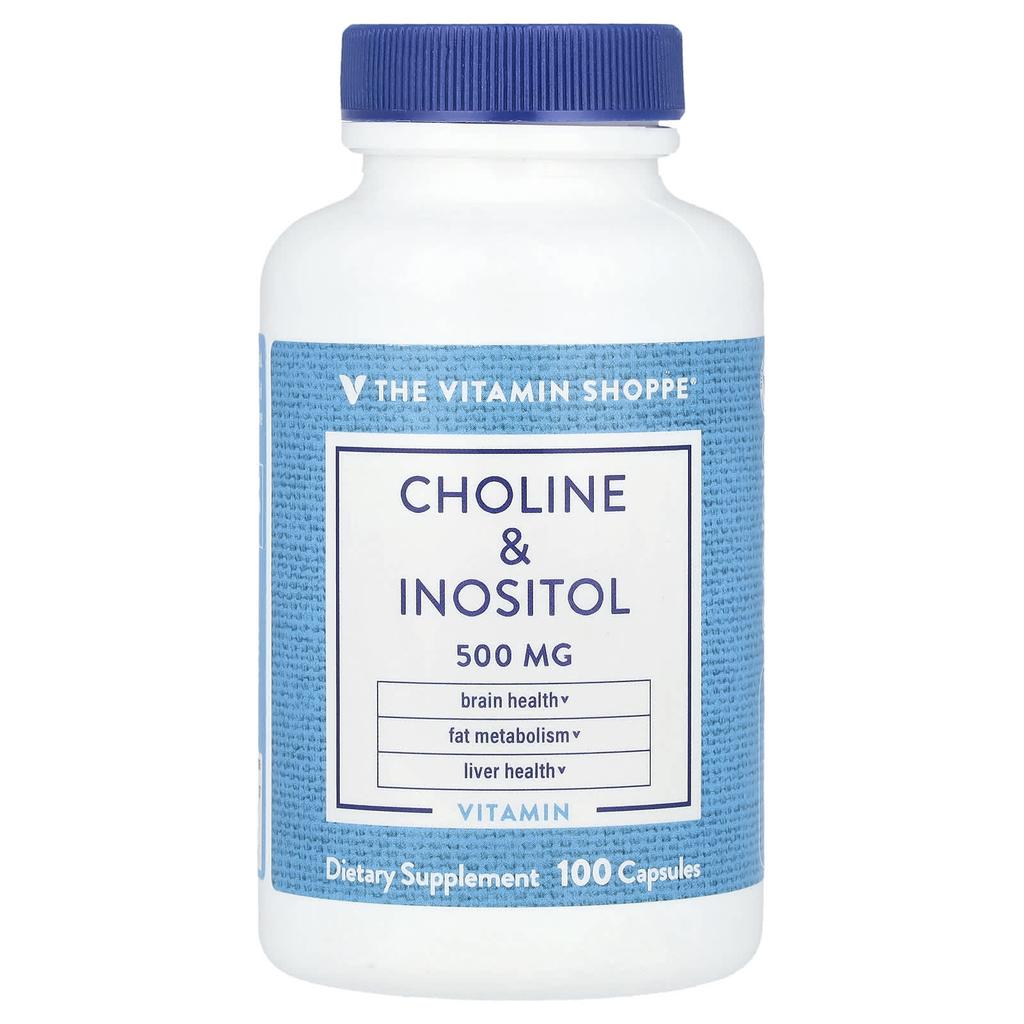 The Vitamin Shoppe, Холин и Инозитол, 500 мг, 100 капсул