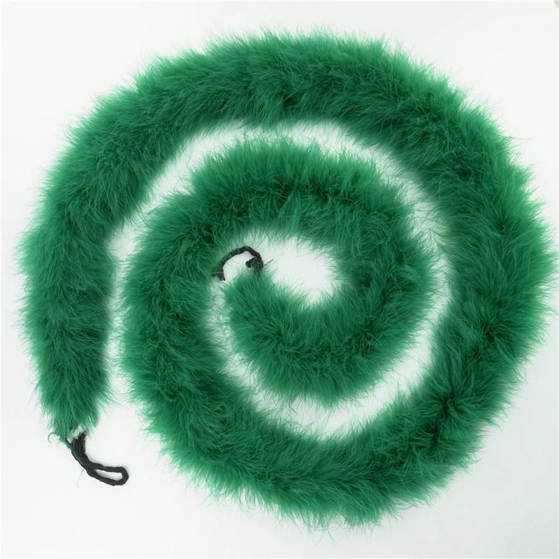 2Meters Turkey Feathers Boa Thick 50Grams Feather for Crafts Needlework Fringe Trim Boas Strip Carnival Wedding Decoration Decor