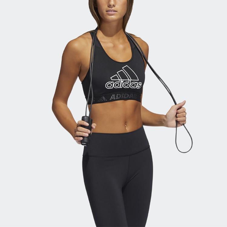 adidas Женский топ для тренировок Drst Bos B P средней интенсивности, черный GL0579