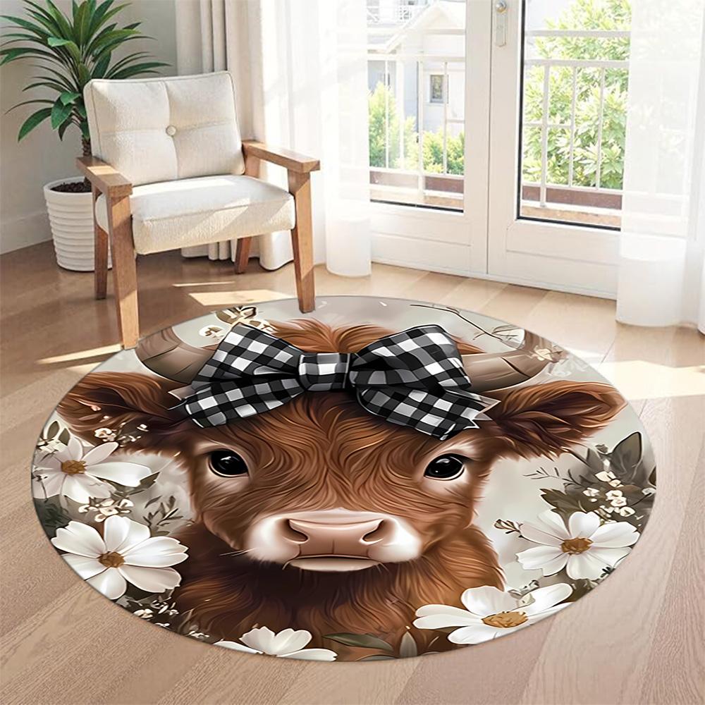 Yak Round Office Rug Suitable for Decorate room Playrooms Study room Living Rooms Antislip Round Carpet Decorate Offices