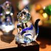 Симпатичное украшение из кристаллов для кошек, прозрачная статуэтка кошки, креативная статуэтка кошки, домашний декор