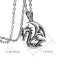 OIDEA Байкерс Готический Дракон Кулон Ожерелье Нержавеющая сталь Серебряная цепочка на день рождения Мужская 21"