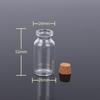 Small Transparent Glass Bottle with Cork Stopper
