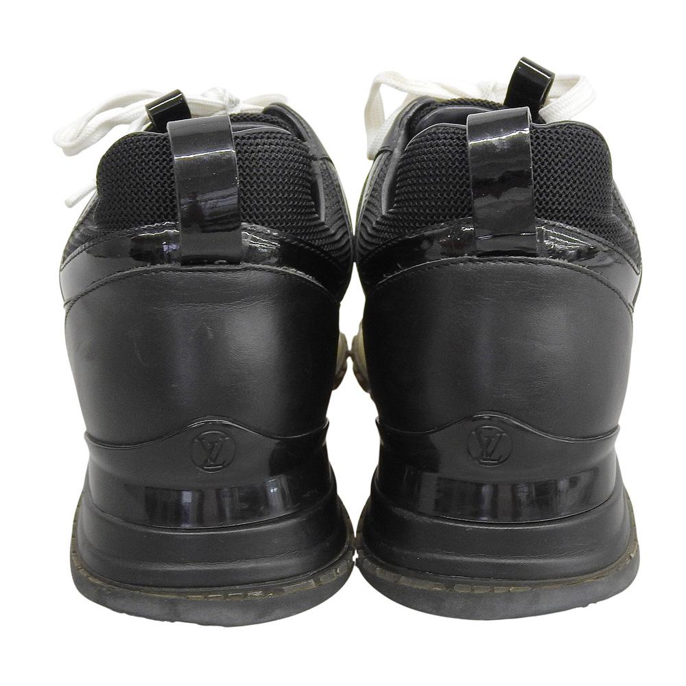 LOUIS VUITTON Excellent condition Run Away sneakers, women's shoes, black, size 37 1/2 shoes 37.5 blackUsed