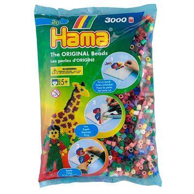 Пакетик бусин Hama Midi - 22 цвета - Творческая игрушка для ребенка