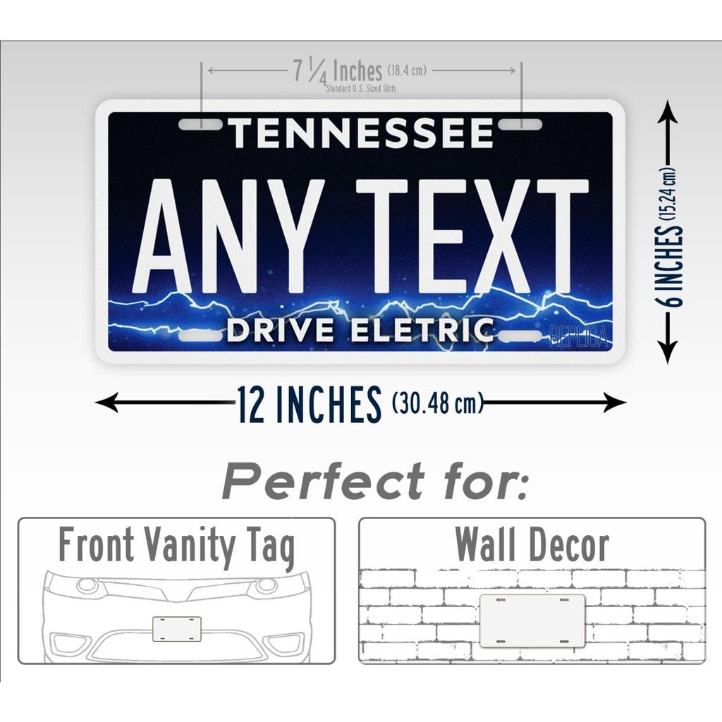 Personalized Tennessee Electric Custom Text Sign Metal Wall Decor Waterproof
