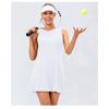 Women Tennis Dress Yoga Fitness Outfit, Naked Feel Breathable Anti-Chafing Golf Sports Skort Two Piece Set
