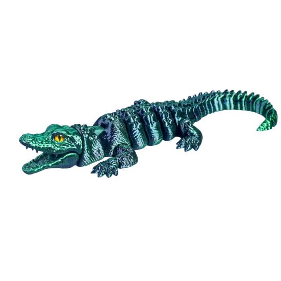 3D Printed Crocodile Articulated Animal Ornament Flexible Reptile Crocodile Fidget Toy