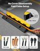 Cable Protector Ramp, 9,979 kg/axle Capacity, 1 Channel Heavy Duty Rubber Cord Hose Wire Cover, 70 x 50 mm Channel, Traffic Speed Bump with Flip-Open