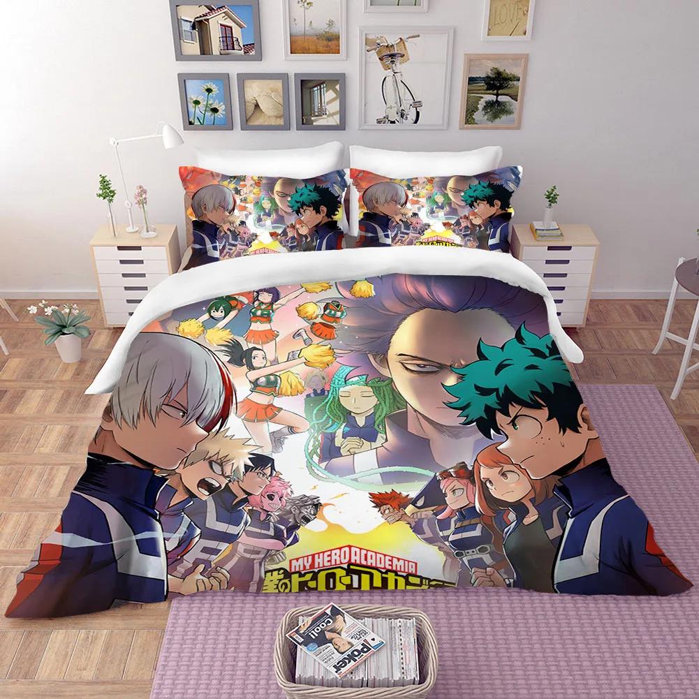 Anime Bedding Collection My Hero Academia Quilt Duvet Cover Collections No Linen Home Decor Single Queen King Size Gift Cute Kids Cartoon