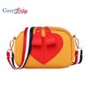 Cozy Up Color Contrast Heart-shaped Camera Phone Bag for Women's Long Casual Diagonal Cross Bag