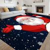 1pc Christmas Santa Claus Carpet Floor Mat,Soft And Non-Slip Area Rugs for Living Room Bedroom And Office,Machine Washable Durable Carpet fo