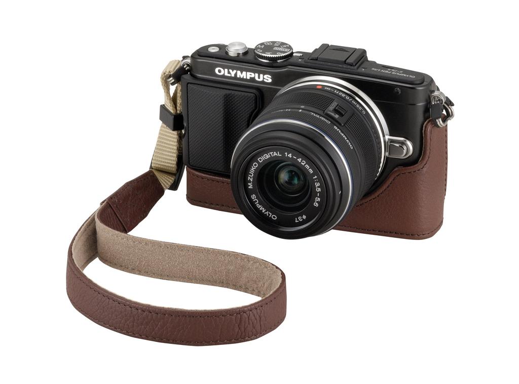 OLYMPUS Чехол для корпуса для PEN E-PL6E-PL5E-PM2, Коричневый, CS-38B BRW