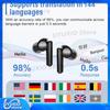 UYUXIO AI Languages Translator Earbuds with Screen Real Time Translation Headphones with 144 Languages Noise Cancelling