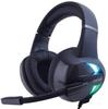 Yamazen Игровые 50-мм Поворотные Наушники с Микрофоном и Радужной Светодиодной Подсветкой, Проводные, 3,5 мм USB, Драйверы, 120-градусные (Совместимо с PS4, Switch,