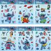 8-Sheet Cartoon Character Waterproof Jigsaw Stickers for Scrapbooking