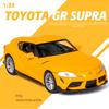 1/32 Toyota GR SUPRA Diecast Alloy Car Model Miniature Metal Toy With Sound Light Pull Back For Kid Children Collection