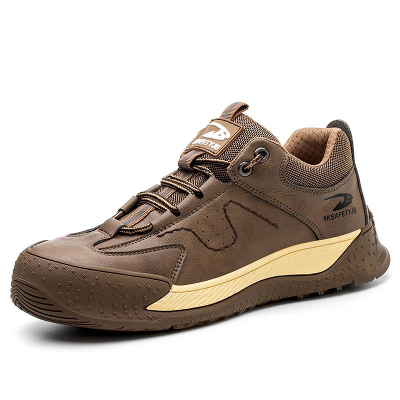 Men's Safety Shoes Insulated Labor Protection Shoes Breathable Anti Smashing Puncture Comfortable Men's Safety Tennis Steel Toe