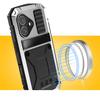 R-JUST iPhone 17 Case with Built-in Screen Protection - Silver